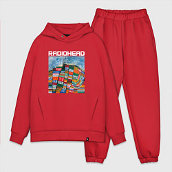 Мужской костюм оверсайз Radiohead, цвет: красный