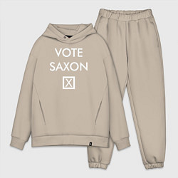 Мужской костюм оверсайз Vote Saxon, цвет: миндальный