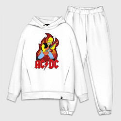 Мужской костюм оверсайз AC/DC Homer, цвет: белый