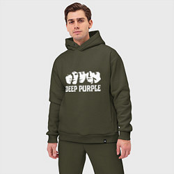 Мужской костюм оверсайз Deep Purple, цвет: хаки — фото 2