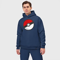 Мужской костюм оверсайз Pokeball, цвет: тёмно-синий — фото 2