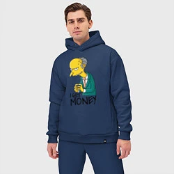 Мужской костюм оверсайз Mr. Burns: I get money, цвет: тёмно-синий — фото 2