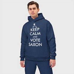 Мужской костюм оверсайз Keep Calm & Vote Saxon, цвет: тёмно-синий — фото 2