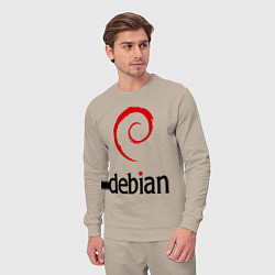 Костюм хлопковый мужской Debian, цвет: миндальный — фото 2