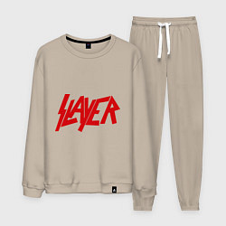 Костюм хлопковый мужской Slayer, цвет: миндальный