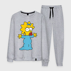 Костюм хлопковый мужской Maggie Simpson, цвет: меланж