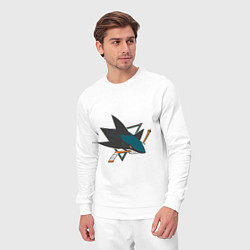 Костюм хлопковый мужской San Jose Sharks, цвет: белый — фото 2