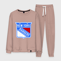 Костюм хлопковый мужской New York Rangers, цвет: пыльно-розовый