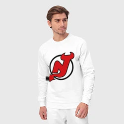 Костюм хлопковый мужской New Jersey Devils, цвет: белый — фото 2