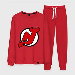 Костюм хлопковый мужской New Jersey Devils, цвет: красный