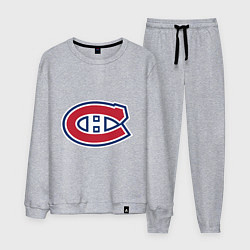 Костюм хлопковый мужской Montreal Canadiens, цвет: меланж