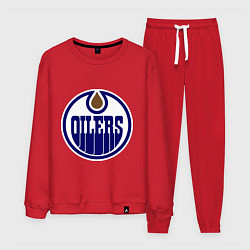Костюм хлопковый мужской Edmonton Oilers, цвет: красный