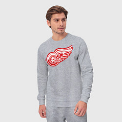 Костюм хлопковый мужской Detroit Red Wings, цвет: меланж — фото 2