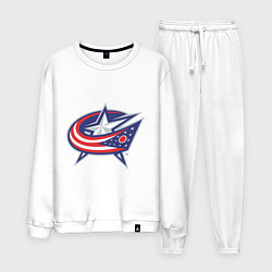 Костюм хлопковый мужской Columbus Blue Jackets, цвет: белый