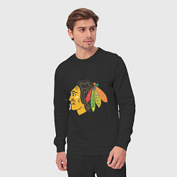 Костюм хлопковый мужской Chicago Blackhawks, цвет: черный — фото 2