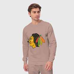 Костюм хлопковый мужской Chicago Blackhawks, цвет: пыльно-розовый — фото 2