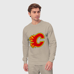 Костюм хлопковый мужской Calgary Flames, цвет: миндальный — фото 2