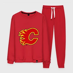 Костюм хлопковый мужской Calgary Flames, цвет: красный