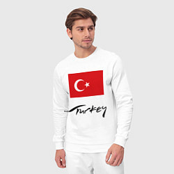 Костюм хлопковый мужской Turkey, цвет: белый — фото 2