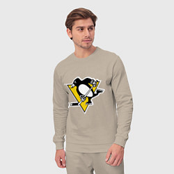 Костюм хлопковый мужской Pittsburgh Penguins: Malkin 71, цвет: миндальный — фото 2