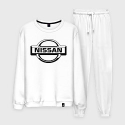 Костюм хлопковый мужской Nissan club, цвет: белый