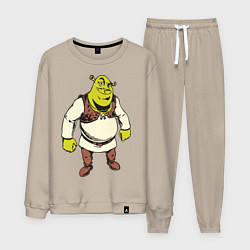 Костюм хлопковый мужской Shrek 3, цвет: миндальный