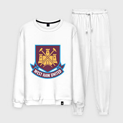 Костюм хлопковый мужской West Ham United, цвет: белый