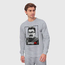 Костюм хлопковый мужской Stalin: Style in, цвет: меланж — фото 2