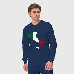 Костюм хлопковый мужской Италия (Italy), цвет: тёмно-синий — фото 2