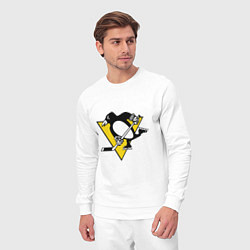 Костюм хлопковый мужской Pittsburgh Penguins, цвет: белый — фото 2