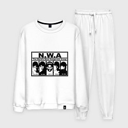 Костюм хлопковый мужской NWA, цвет: белый