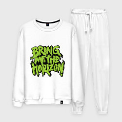 Костюм хлопковый мужской Bring me the horizon, цвет: белый