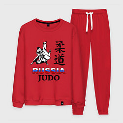 Костюм хлопковый мужской Russia Judo, цвет: красный