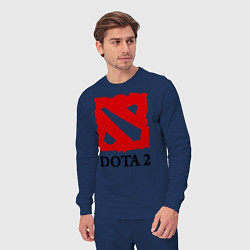 Костюм хлопковый мужской Dota 2: Logo, цвет: тёмно-синий — фото 2