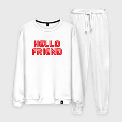Костюм хлопковый мужской Hello Friend, цвет: белый