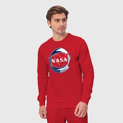 Костюм хлопковый мужской NASA, цвет: красный — фото 2