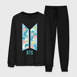 Костюм хлопковый мужской BTS Army Floral, цвет: черный