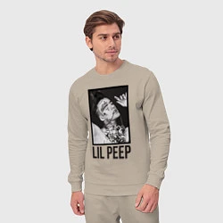 Костюм хлопковый мужской Lil Peep: Black Style, цвет: миндальный — фото 2