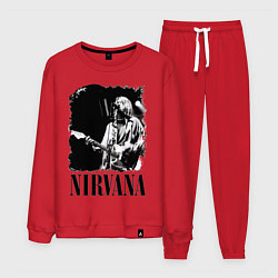 Костюм хлопковый мужской Black Nirvana, цвет: красный