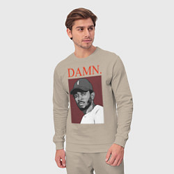 Костюм хлопковый мужской Kendrick Lamar: DAMN, цвет: миндальный — фото 2