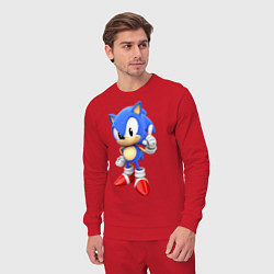 Костюм хлопковый мужской Classic Sonic, цвет: красный — фото 2