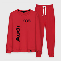 Костюм хлопковый мужской Audi Style, цвет: красный