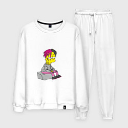 Костюм хлопковый мужской Bart: Lil Peep, цвет: белый