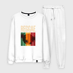 Костюм хлопковый мужской Reggae, цвет: белый