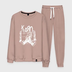 Костюм хлопковый мужской Korn, цвет: пыльно-розовый