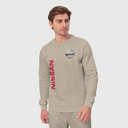 Костюм хлопковый мужской Nissan Style, цвет: миндальный — фото 2
