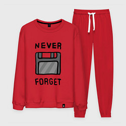 Костюм хлопковый мужской Never Forget, цвет: красный