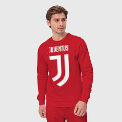 Костюм хлопковый мужской FC Juventus, цвет: красный — фото 2