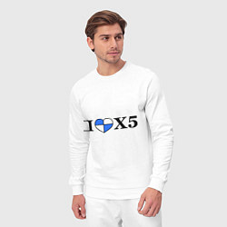 Костюм хлопковый мужской I love x5, цвет: белый — фото 2