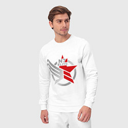 Костюм хлопковый мужской N7 Elite, цвет: белый — фото 2